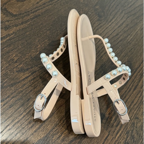 Stuart Weitzman Goldie Pearl Jelly Sandals size 7 blush pink nude - Picture 5 of 10